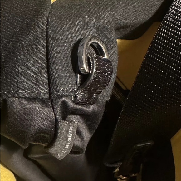 Club Miu Miu yellow stripe canvas tote - Picture 9 of 10